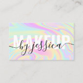 Modern holografisch legant script visitekaartje (Voorkant)