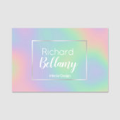 Modern Holografisch regenboogeffect Metaal Lijst Naamplaatje (Voorkant)