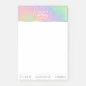 Modern Holografisch regenboogeffect Metaal Lijst Post-it® Notes (Voorkant)