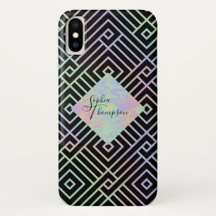 Modern holografisch symmetrisch patroon - iPhone-h iPhone X Hoesje