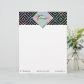 Modern holografisch symmetrisch patroon - Letterhe Briefhoofd (Staand voorkant)