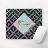 Modern holografisch symmetrisch patroon - Mousepad Muismat (Met muis)