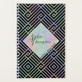 Modern holografisch symmetrisch patroon - Planner (Voorkant)