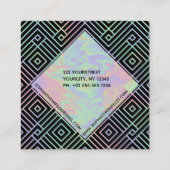 Modern Holografisch Symmetrisch Visitekaartje van  (Achterkant)