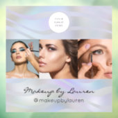 Modern Holografisch Zwart Script Logo Foto Raamsticker (Vel 3)