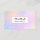 Modern Hologram Glitter Glam Visitekaartje (Voorkant)