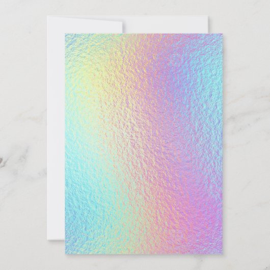Modern holographic Birthday invitation (Dos)