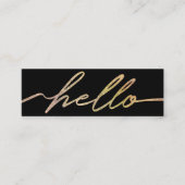 Modern Holographic Hallo Script Mini Visitekaartje (Voorkant)