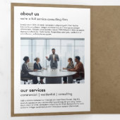 Modern Home Design Custom Abstract Logo Drieluik Kaart (Binnenzijde eerst)