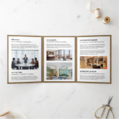 Modern Home Design Custom Abstract Logo Drieluik Kaart (Binnen)