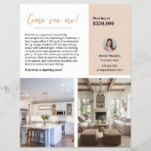 Modern Home for Sale Two-Sided Real Estate Flyer (Achterkant)