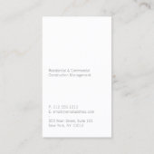 Modern Home Logo II Bouw, Realtor DK Grey Visitekaartje (Achterkant)