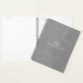Modern Home Logo Real Estate, Realtor Grey Linen Planner (Display)