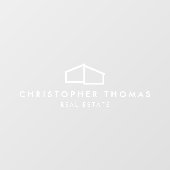 Modern Home Logo Vastgoed Raamsticker (Vel)