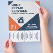 Modern Home Repair Tear-Off Tabs Flyer (Hand)