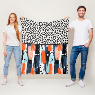 Modern Honden Abstract Patroon Fleece Deken