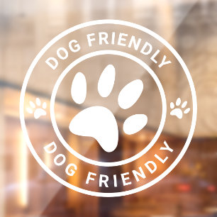 Modern Honden Vriendelijk Koffie Shop Cafe Hond We Raamsticker