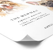 Modern Hondenhandtekening Drinken Bruiloft Huisdie Poster (Hoek)