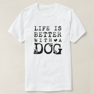 Modern Hondenhuisdier Citaat Foto Sjabloon T-shirt