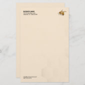 Modern Honey Bee Icon Honeycomb Watermark Briefpapier (Voorkant / Achterkant)