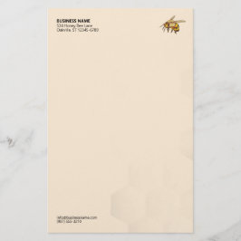 Modern Honey Bee Logo Honeycomb Watermark Briefpapier