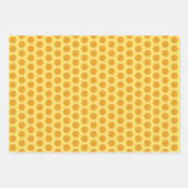 Modern Honey Bees with Heart & Honeycomb Pattern Inpakpapier Vel (Voorkant 2)