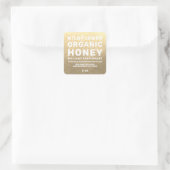Modern Honey Jar Label Honeybee Apiary Gold (Tas)