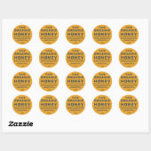 Modern Honey Jar Label Honeybee Apiary Yellow (Vel)