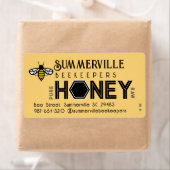 Modern Honey Label met Hexagon Border en Bee (Insitu)