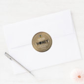 Modern Honey Label met Hexagon Border en Bee (Envelop)