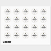 Modern Honey Label met Hexagon Border en Bee (Vel)