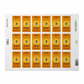 Modern Honeycomb en Bee Honey Jar Etiket (Full Sheet)