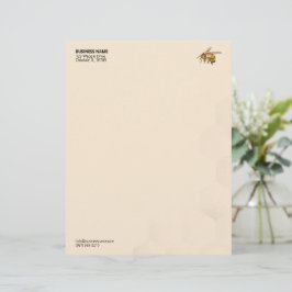 Modern Honeycomb Watermark Bee Logo Letterhead Briefhoofd