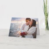 Modern Honeymoon 2 Foto bruiloft Hartelijk dank Kaart (Voorkant)