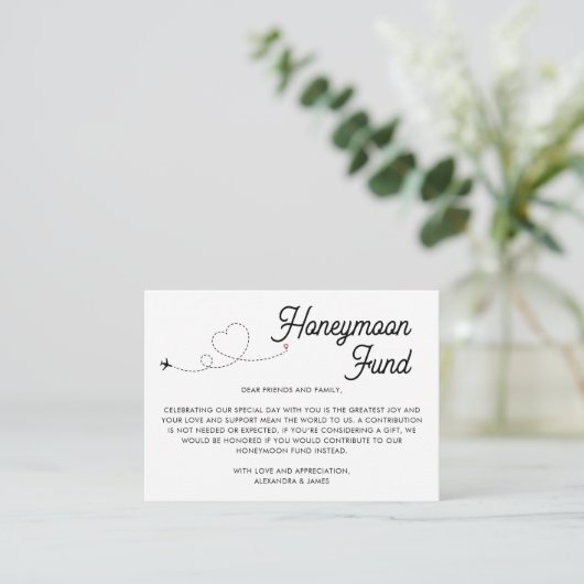 Modern Honeymoon Fund QR Code Goed gedaan Informatiekaartje (Staand voorkant)