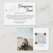 Modern Honeymoon Fund QR Code Goed gedaan Informatiekaartje (Voorkant / Achterkant)