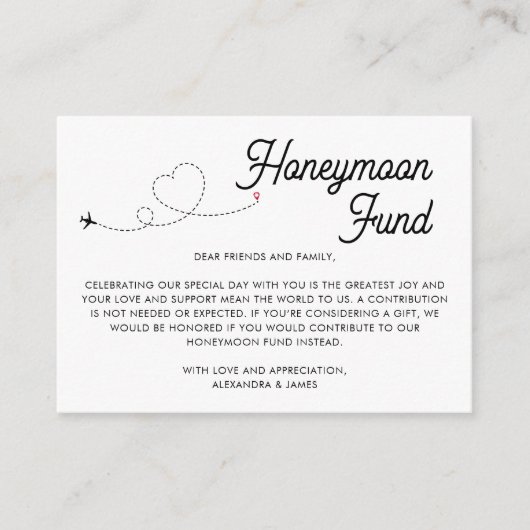 Modern Honeymoon Fund QR Code Goed gedaan Informatiekaartje (Voorkant)
