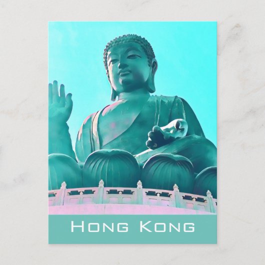 Modern Hong Kong Big Buddha reis Briefkaart (Voorkant)