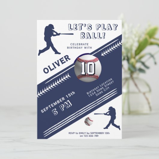 Modern honkbalspeler thema verjaardag kaart (Staand voorkant)