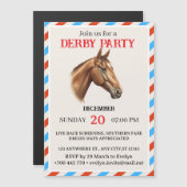 Modern Horse Racing Event Invitation (Devant / Derrière)
