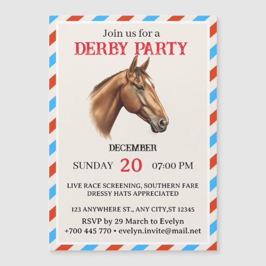 Modern Horse Racing Event Invitation (Devant)