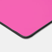 Modern Hot Pink gepersonaliseerd monogram en naam Bureaumat (Hoek)