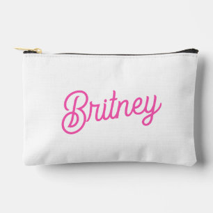Modern Hot Pink gepersonaliseerd monogram en naam Etui