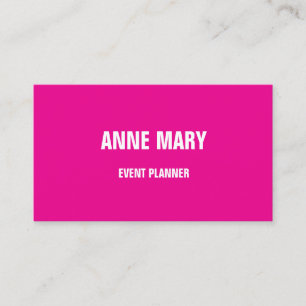 Modern Hot Pink Girly Bright Kleurrijke Cool Trend Visitekaartje
