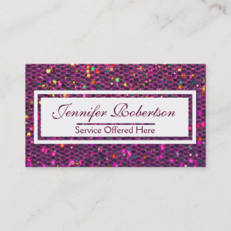 Modern Hot Pink Glitter Visitekaartje