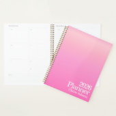 Modern Hot Pink Ombre Planner (Devant avec enveloppe)
