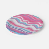 Modern Hot Pink Paars Blue Wavy Pattern Papieren Bordje (Gekanteld)