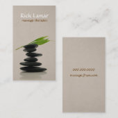 Modern Hot Stone Massage Therapeut Visitekaartje (Voorkant / Achterkant)