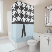 Modern Houndstooth Douchegordijn (In situ)