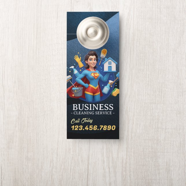 Modern House Cleaning Maid Service Housekeeping (Op knop)